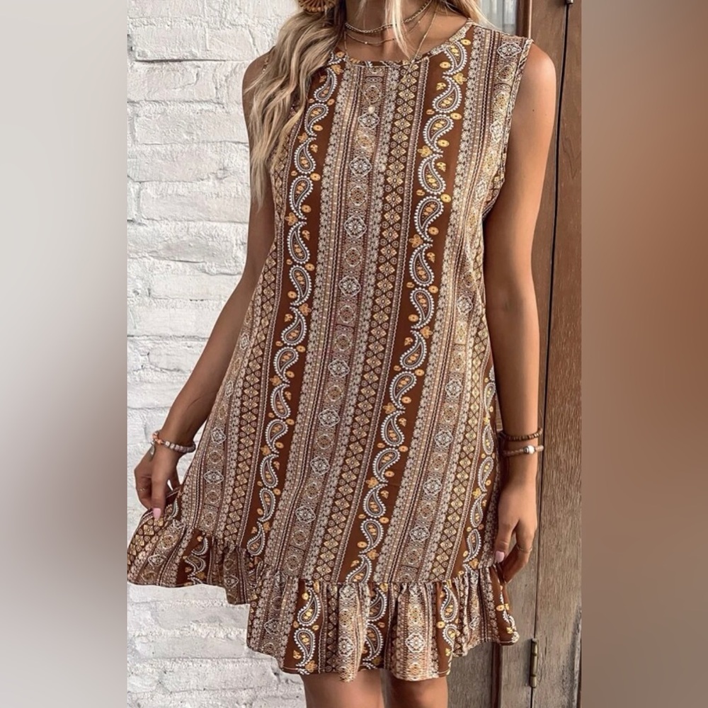 Paisley Print Dress